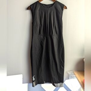 Club Monaco Black Midi Wool Sleeveless Womens Sz 6 Office Career Winter Evening